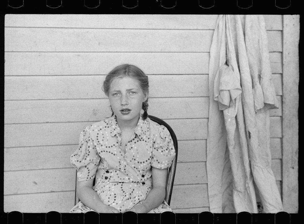 [Untitled photo, possibly related to: Little girl, resident of Woodbine, Iowa]. Sourced from the Library of Congress.