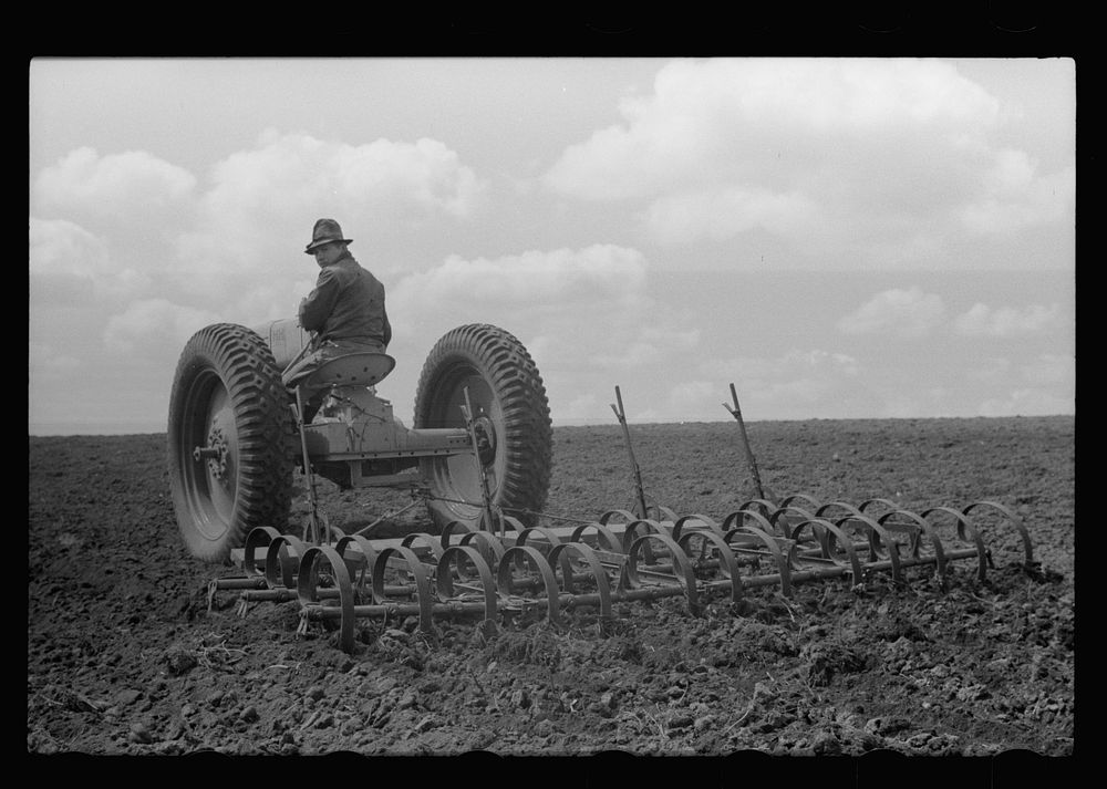 [Untitled photo, possibly related to: Boy operating tractor, Grundy County, Iowa]. Sourced from the Library of Congress.