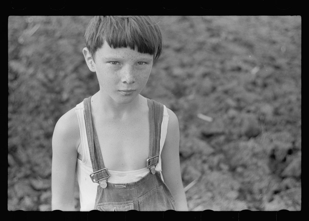 Coal miner's son at Granger Homesteads, Iowa. Sourced from the Library of Congress.