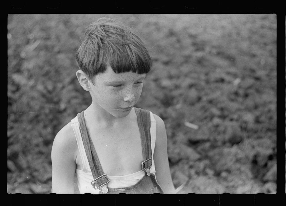 [Untitled photo, possibly related to: Coal miner's son at Granger Homesteads, Iowa]. Sourced from the Library of Congress.