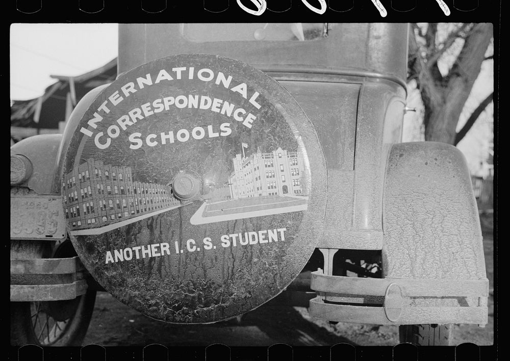 [Untitled photo, possibly related to: Automobile belonging to I.C.S. (International Correspondence School) student, Dubuque…
