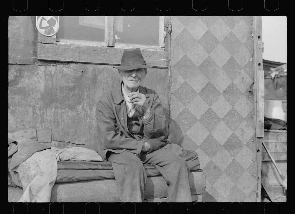 [Untitled photo, possibly related to: Man who lives in shack on the edge of the city dump, Dubuque, Iowa]. Sourced from the…