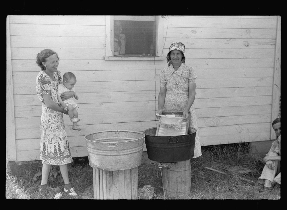 [Untitled photo, possibly related to: Water supply for nine company cabins at fruit packing plant, Berrien County…