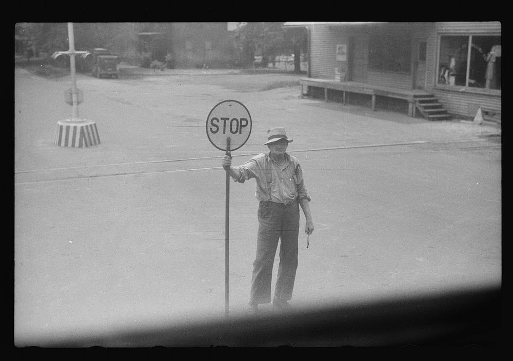 Railroad watchman, Findlay, Ohio. Sourced from the Library of Congress.