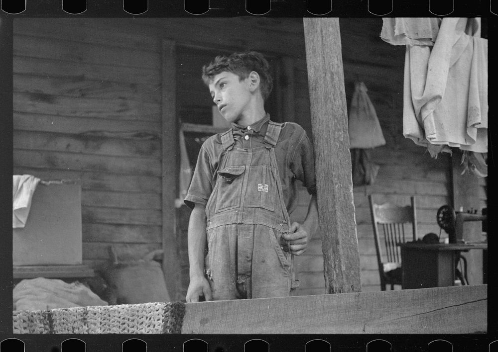 Sharecropper's son, Ozark Mountains, Arkansas. Sourced from the Library of Congress.