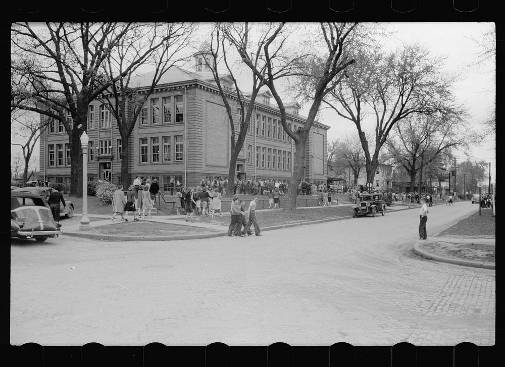 High school, Newton, Iowa. Sourced Free Photo rawpixel