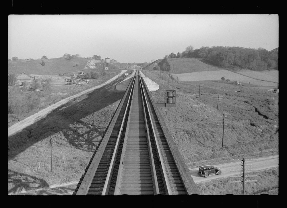 Railroad bridge, St. Charles County, Missouri. Sourced from the Library of Congress.