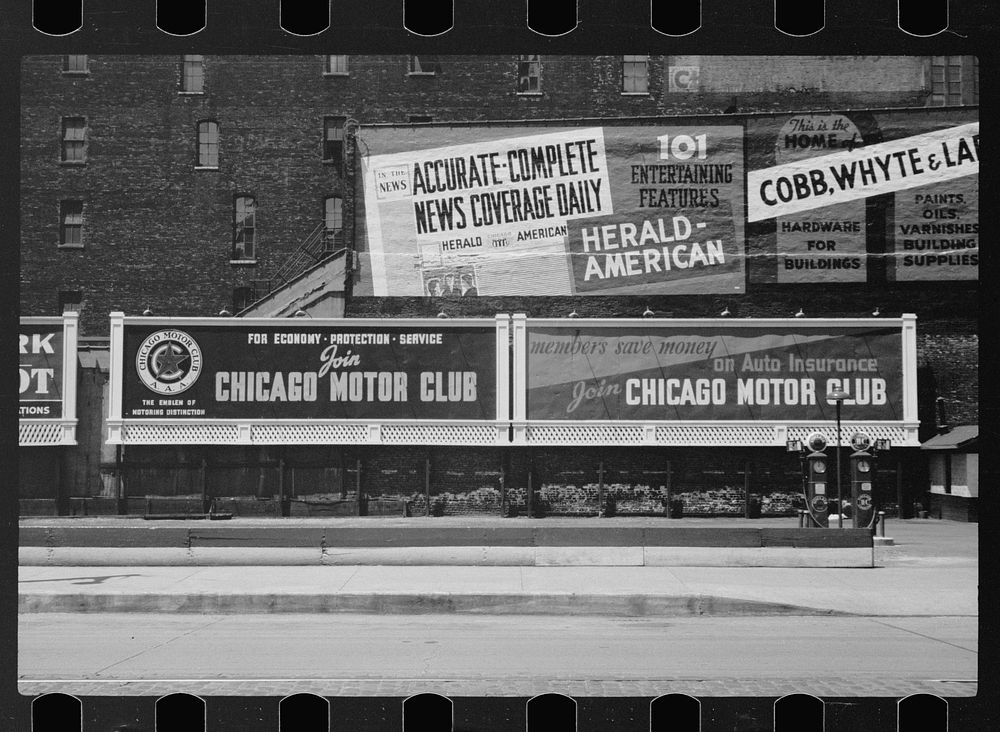 Billboards, Chicago, Illinois. Sourced from the Library of Congress.