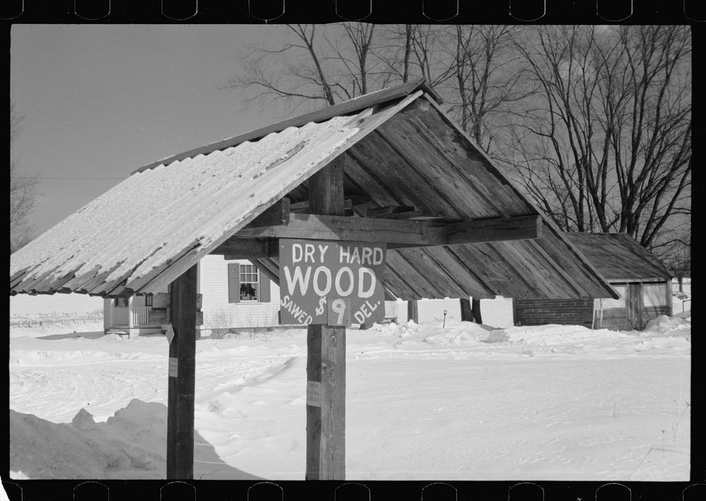 Woodshed, Coos County, New Hampshire. Sourced from the Library of Congress.