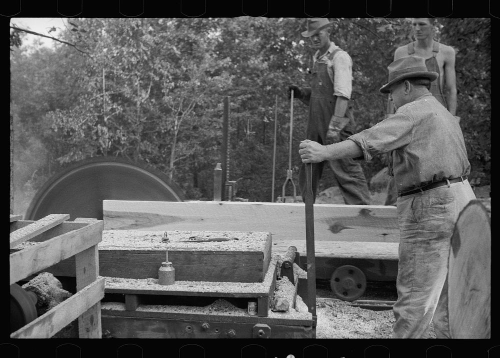 Sawmill, Skyline Farms, Alabama. Sourced from the Library of Congress.