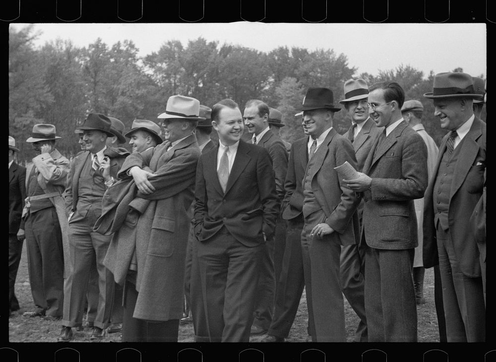[Untitled photo, possibly related to: Resettlement officers at opening of Berwyn Project, Maryland]. Sourced from the…