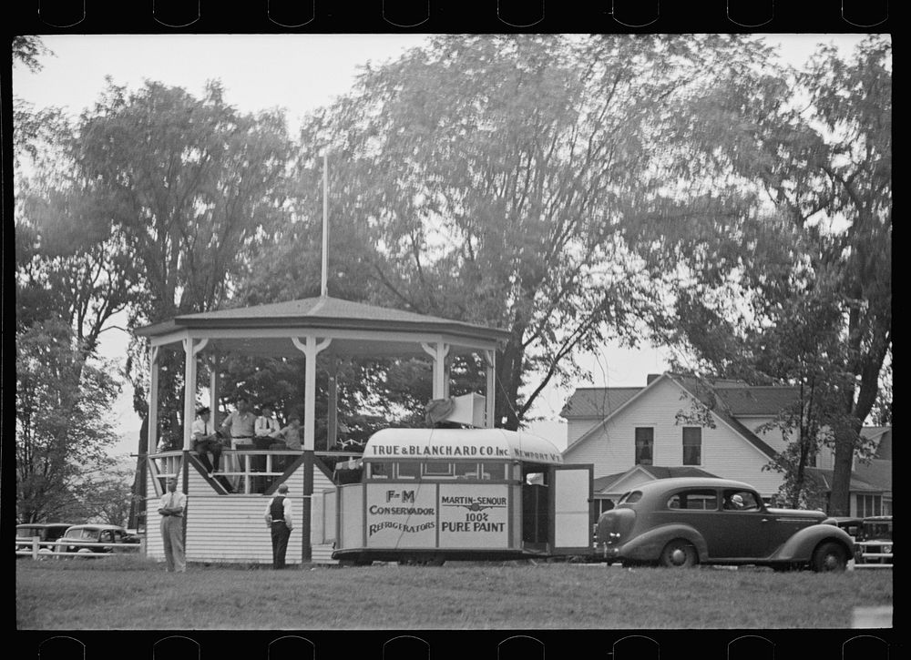 Bandstand, Craftsbury, Vermont. Sourced from the Library of Congress.