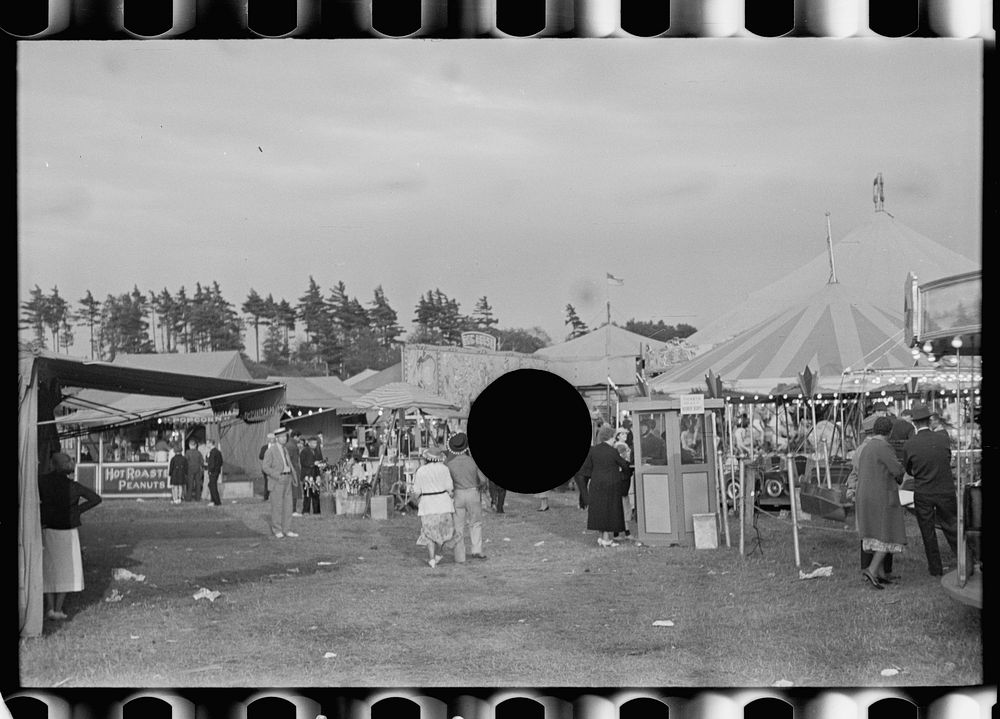 [Untitled photo, possibly related to: View of fairgrounds, Champlain Valley Exposition, Essex Junction, Vermont]. Sourced…