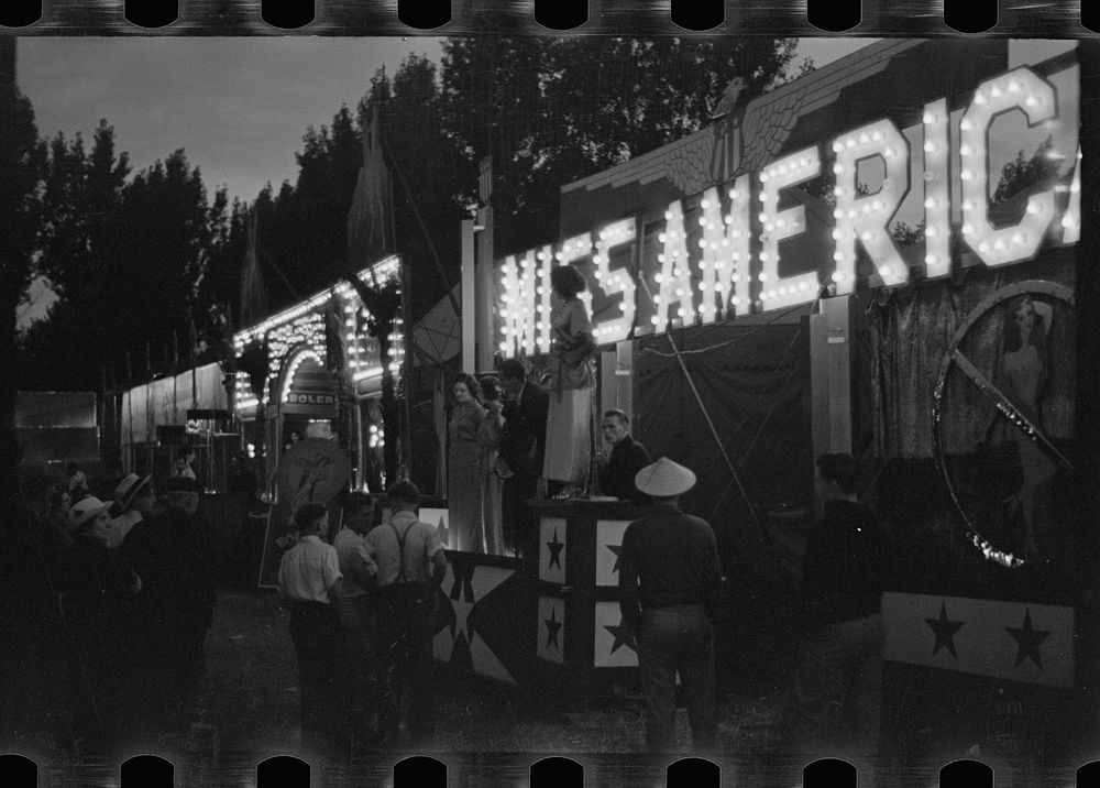 [Untitled photo, possibly related to: Midway attractions, State Fair, Rutland, Vermont]. Sourced from the Library of…