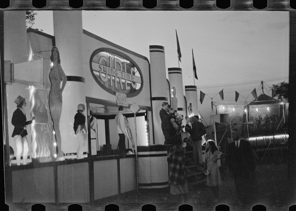 Midway attractions, State Fair, Rutland, Vermont. Sourced from the Library of Congress.