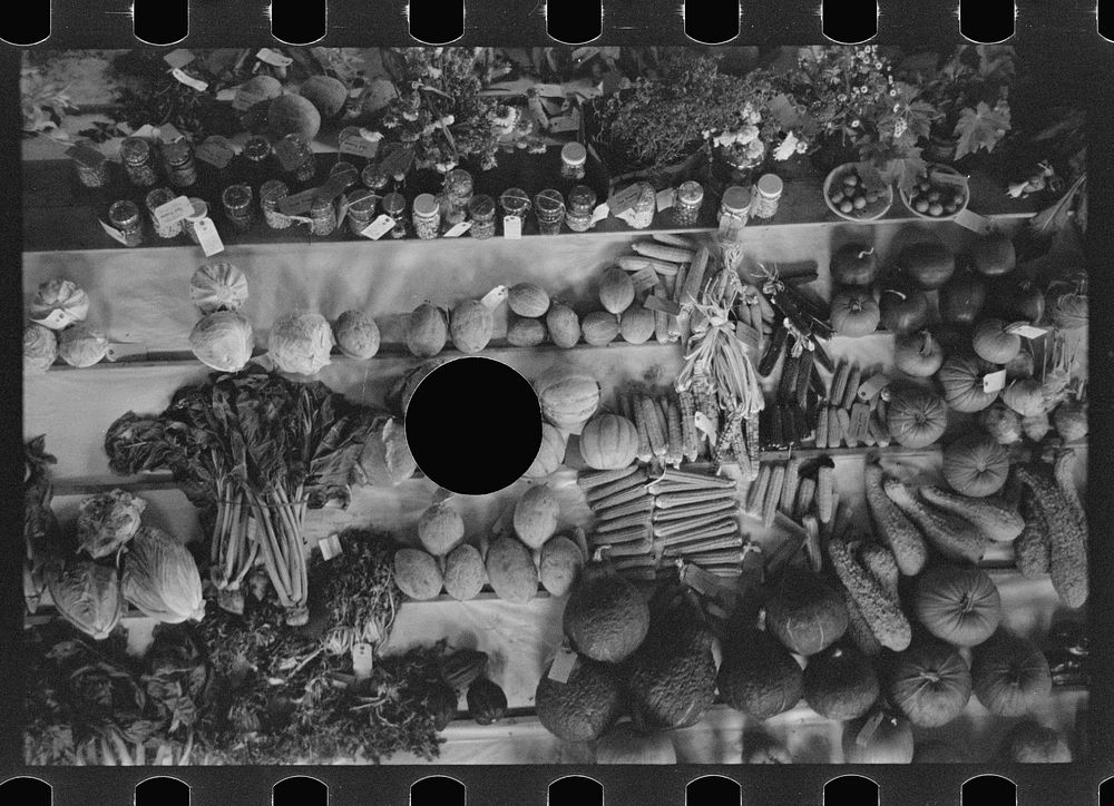 [Untitled photo, possibly related to: Fruit and vegetable display, State Fair, Rutland, Vermont]. Sourced from the Library…