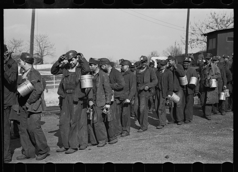 Coal miners, Birmingham, Alabama. Sourced from the Library of Congress.