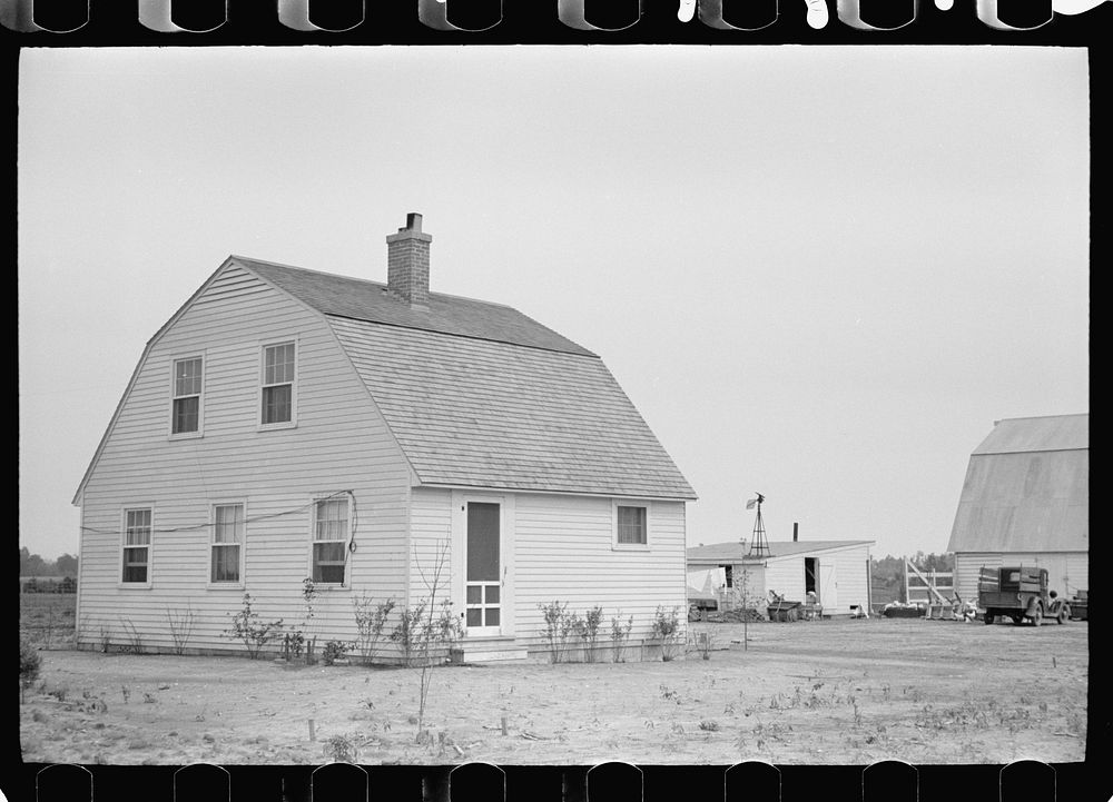 [Untitled photo, possibly related to: Part-time farmer who works in Loogootee with his family, Wabash Farms, Indiana].…