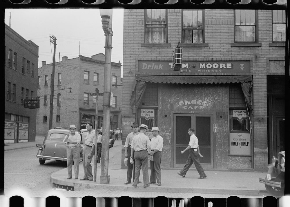 Street scene, Aliquippa, Pennsylvania. Sourced from the Library of Congress.