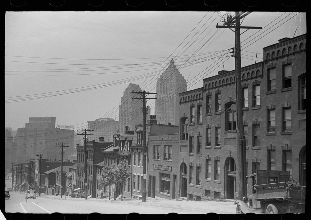 Houses on "The Hill"  section, Pittsburgh, Pennsylvania. Sourced from the Library of Congress.
