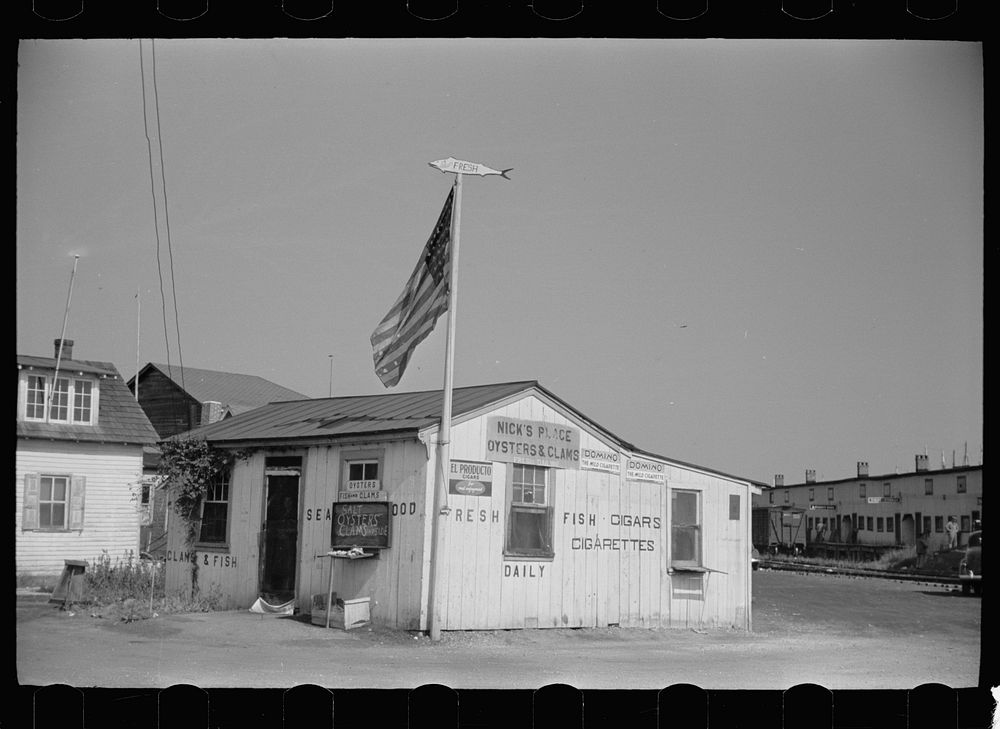 Seafood restaurant, Bivalve, New Jersey. Sourced from the Library of Congress.