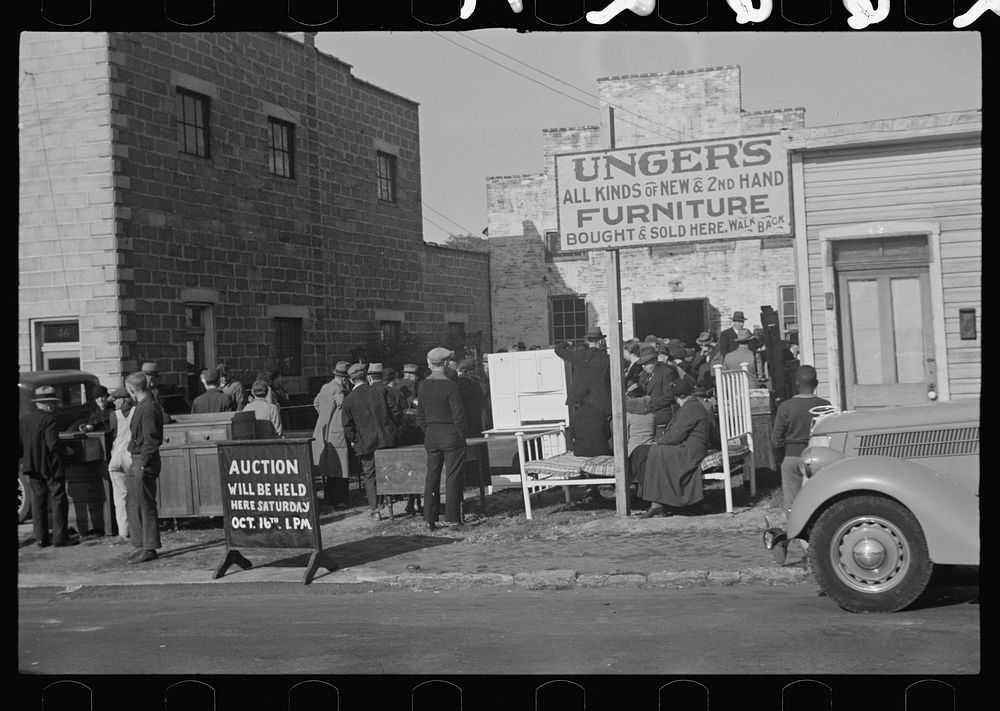 Furniture auction, Hagerstown, Maryland. Sourced from the Library of Congress.