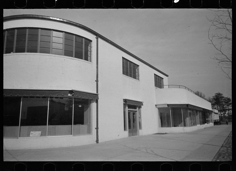 [Untitled photo, possibly related to: Store buildings, Greenbelt, Maryland]. Sourced from the Library of Congress.