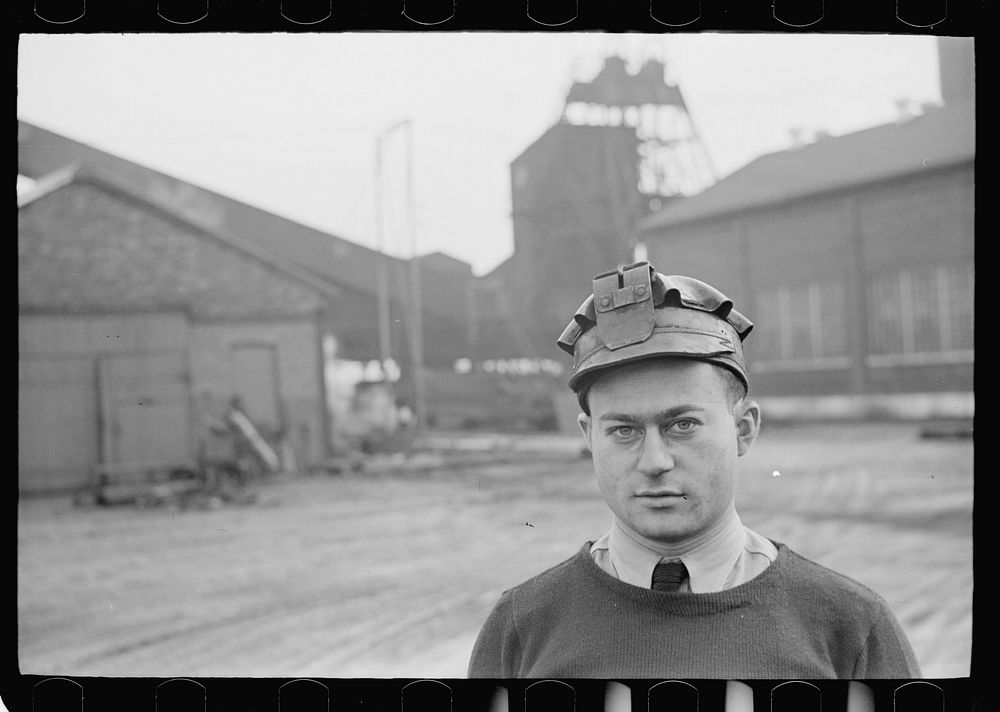 [Untitled negative showing photographer Arhur Rothstein, possibly related to: Old Ben No. 8 Mine, West Frankfort, Illinois…