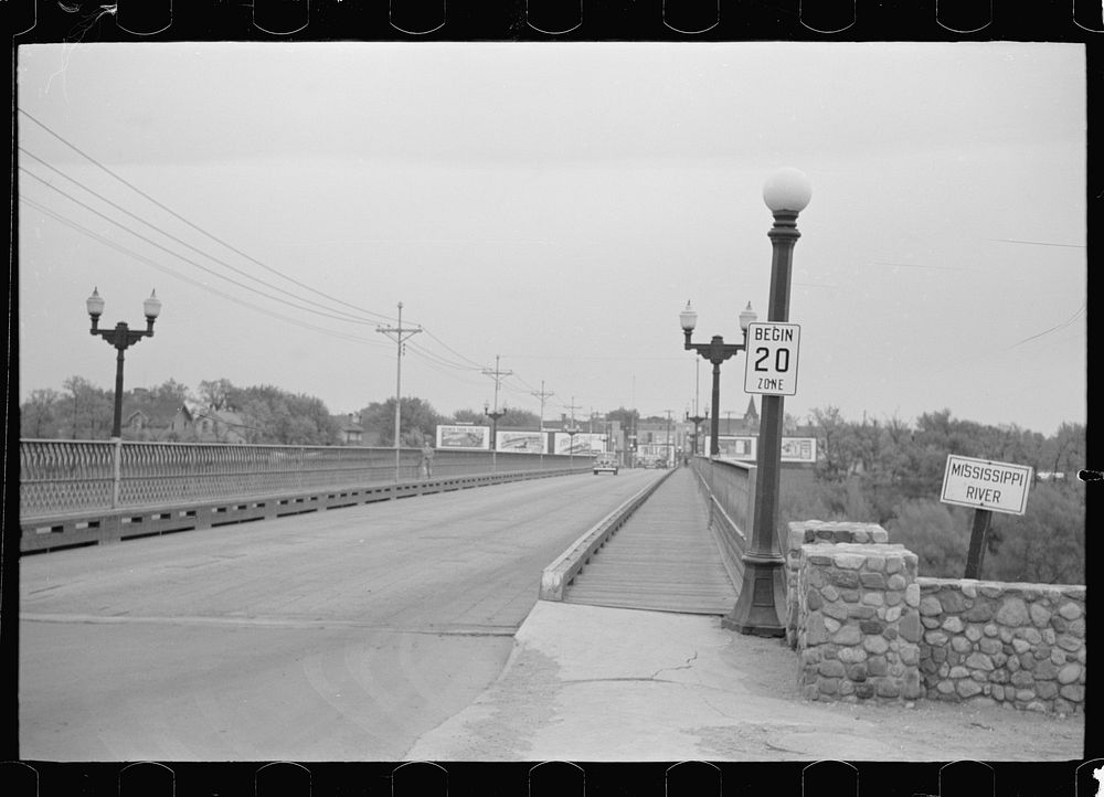 [Untitled photo, possibly related to: Bridge across Mississippi River, La Crosse, Wisconsin]. Sourced from the Library of…