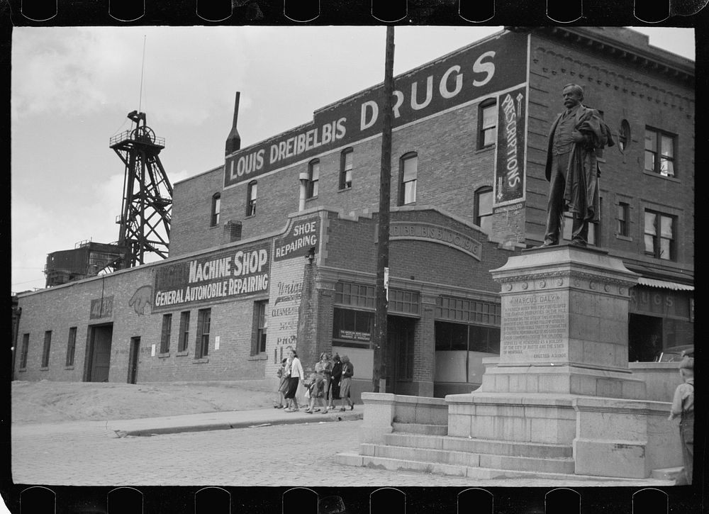 Marcus Daly's statue, Butte, Montana. Sourced from the Library of Congress.
