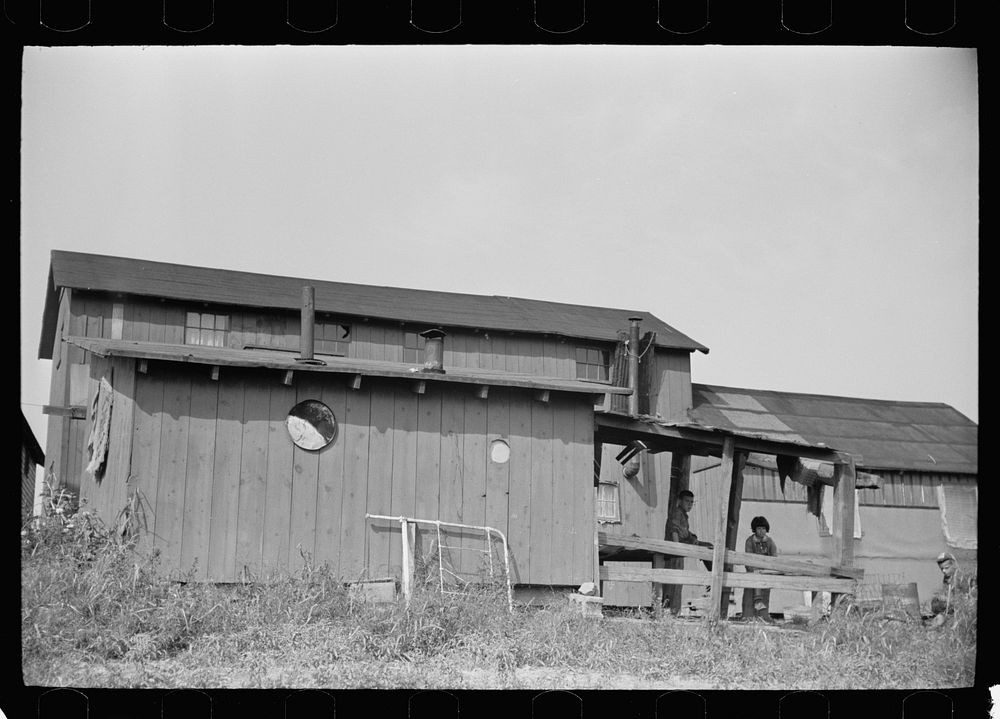 Shacks housing cranberry pickers, Burlington County, New Jersey. Sourced from the Library of Congress.