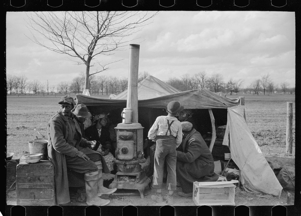 [Untitled photo, possibly related to: Evicted sharecroppers along Highway 60, New Madrid County, Missouri]. Sourced from the…