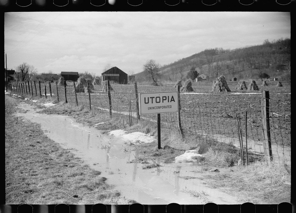 Melting snow, Utopia, Ohio. Sourced from the Library of Congress.