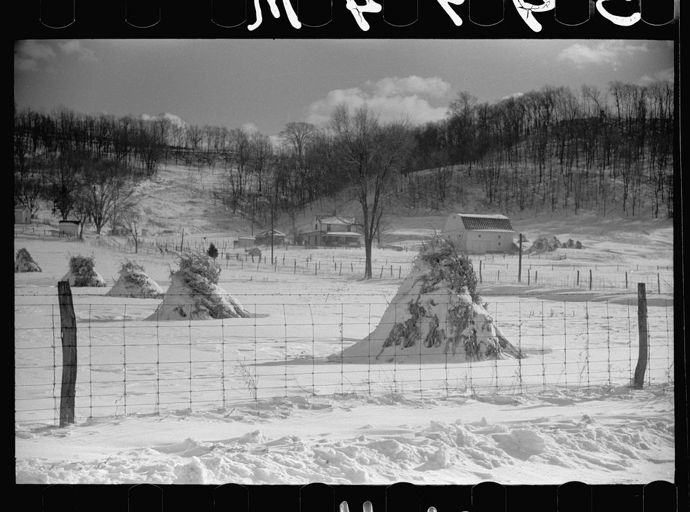 Snowbound farm, Ross County, Ohio. Sourced from the Library of Congress.