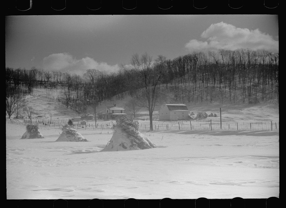 [Untitled photo, possibly related to: Snowbound farm, Ross County, Ohio]. Sourced from the Library of Congress.