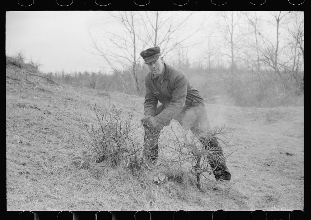 [Untitled photo, possibly related to: Farmer, Parke County, Indiana]. Sourced from the Library of Congress.