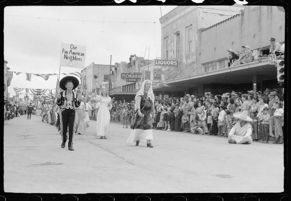 Children's parade, Charro Days, Brownsville, Texas. Sourced from the Library of Congress.