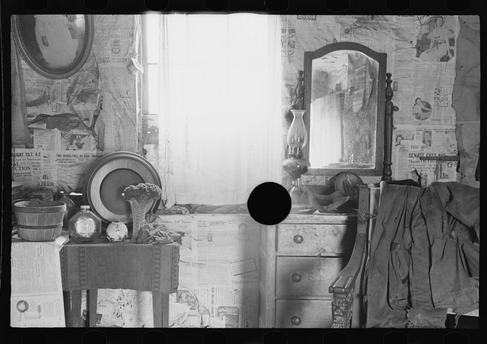 [Untitled photo, possibly related to: Interior of rehabilitation client's cabin, Jackson, Ohio]. Sourced from the Library of…