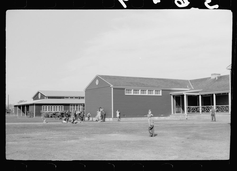 [Untitled photo, possibly related to: Cowboys and Indians, schoolchildren, FSA (Farm Security Administration) camp, Weslaco…