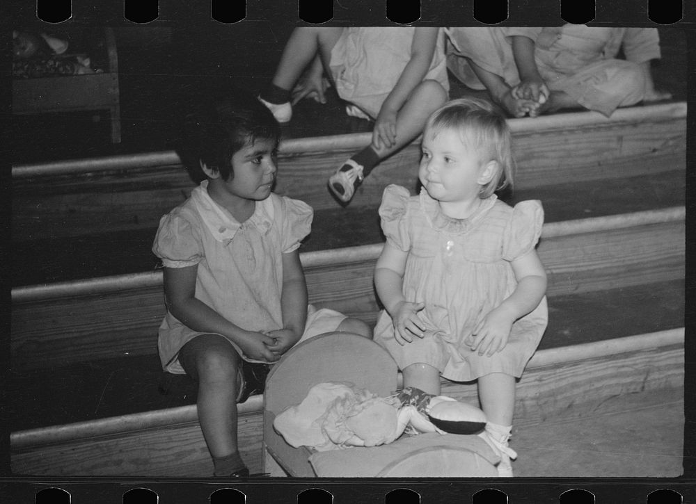[Untitled photo, possibly related to: Nursery school, FSA (Farm Security Administration) camp, Sinton, Texas]. Sourced from…