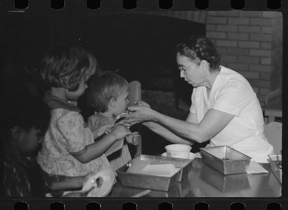 [Untitled photo, possibly related to: Nursery school, FSA (Farm Security Administration) camp, Sinton, Texas]. Sourced from…