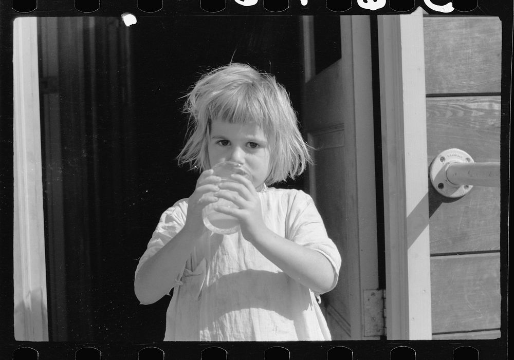 [Untitled photo, possibly related to: Migratory worker's child, nursery school, FSA (Farm Security Administration) camp…