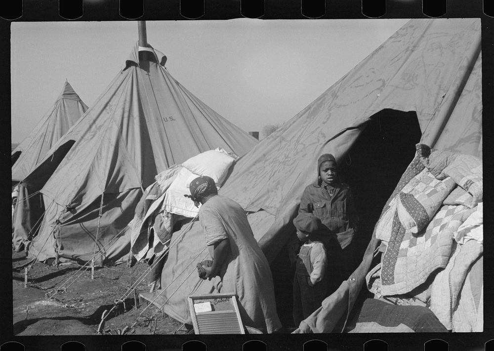 [Untitled photo, possibly related to: A street of tents in the camp for flood refugees at Forrest City, Arkansas]. Sourced…