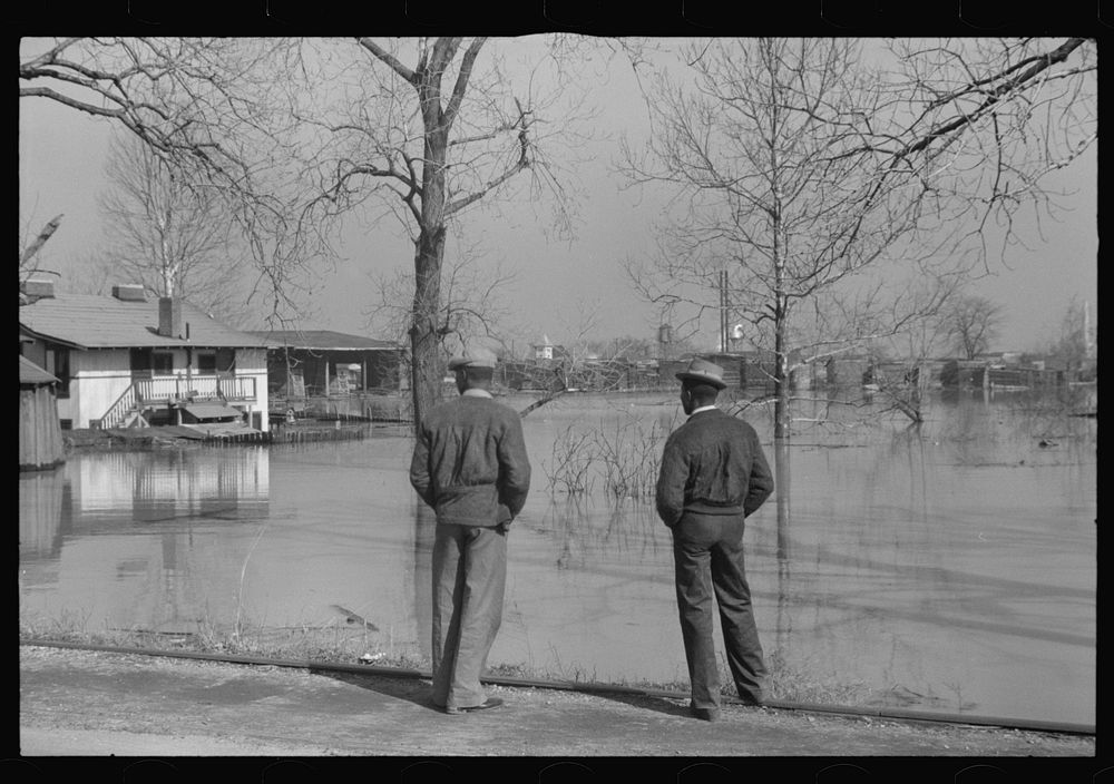 View in Memphis, Tennessee during the flood. Sourced from the Library of Congress.