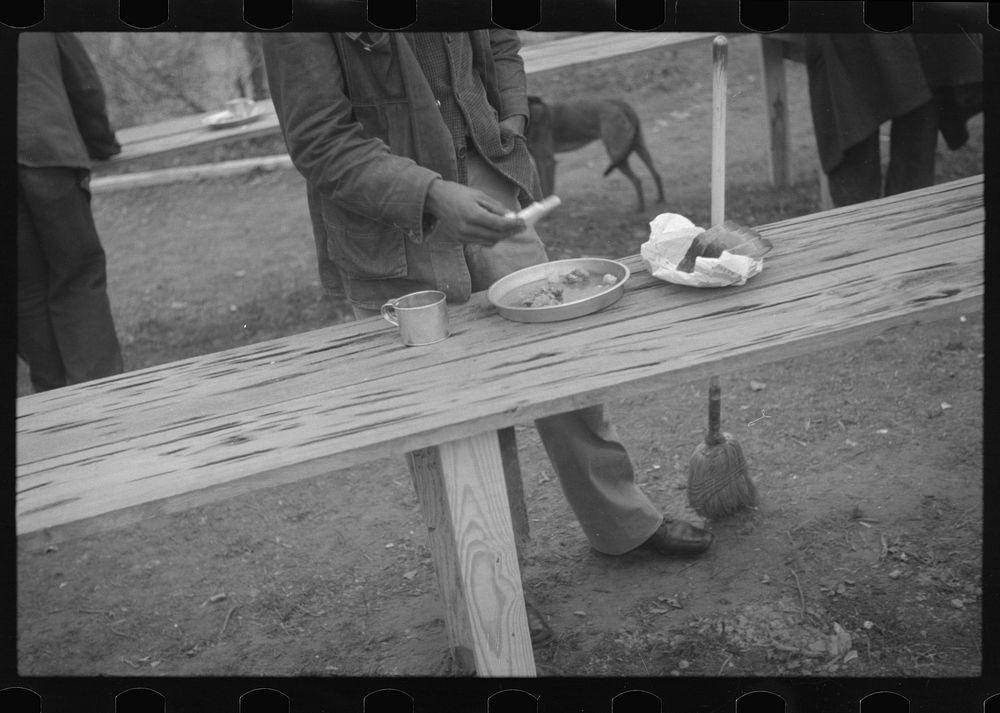 [Untitled photo, possibly related to: Supper at Marianna, Arkansas flood refugee camp]. Sourced from the Library of Congress.