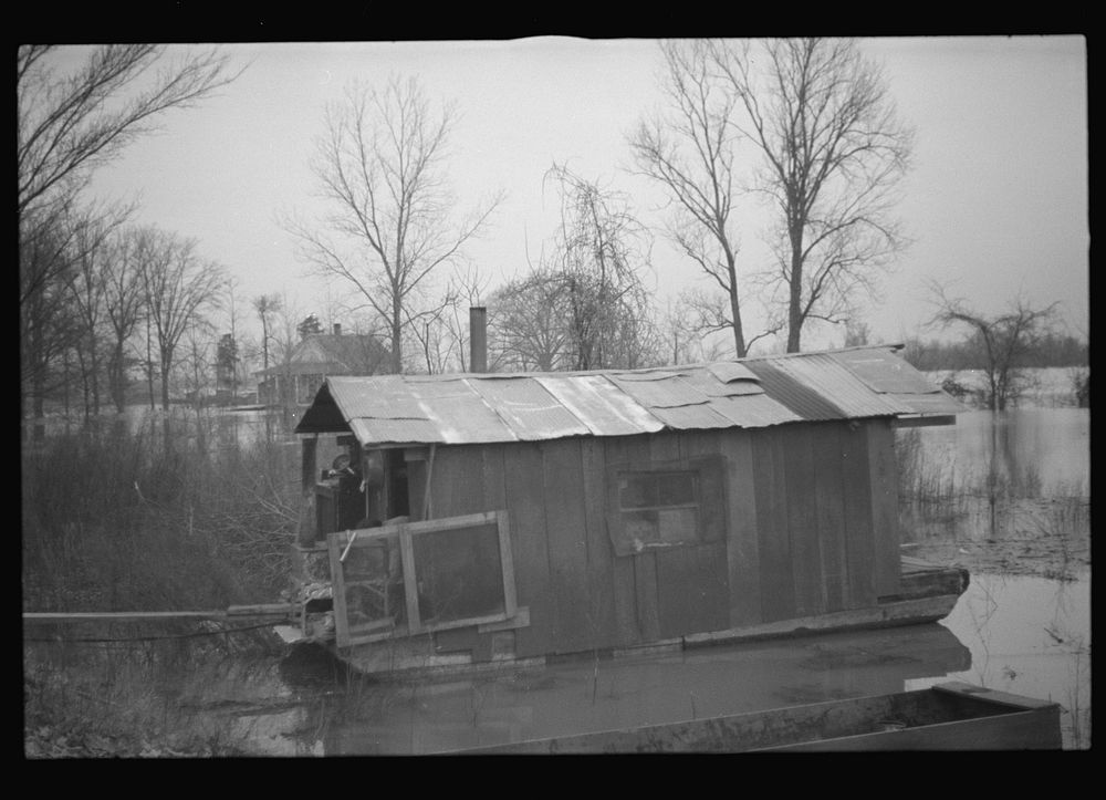 [Untitled photo, possibly related to: A family flooded out built themselves this ark, Marianna, Arkansas]. Sourced from the…