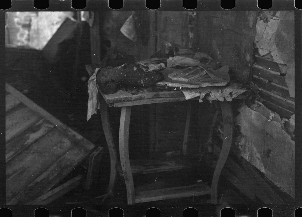 [Untitled photo, possibly related to: Interior of house demolished by flood of 1937, Smithland, Kentucky]. Sourced from the…