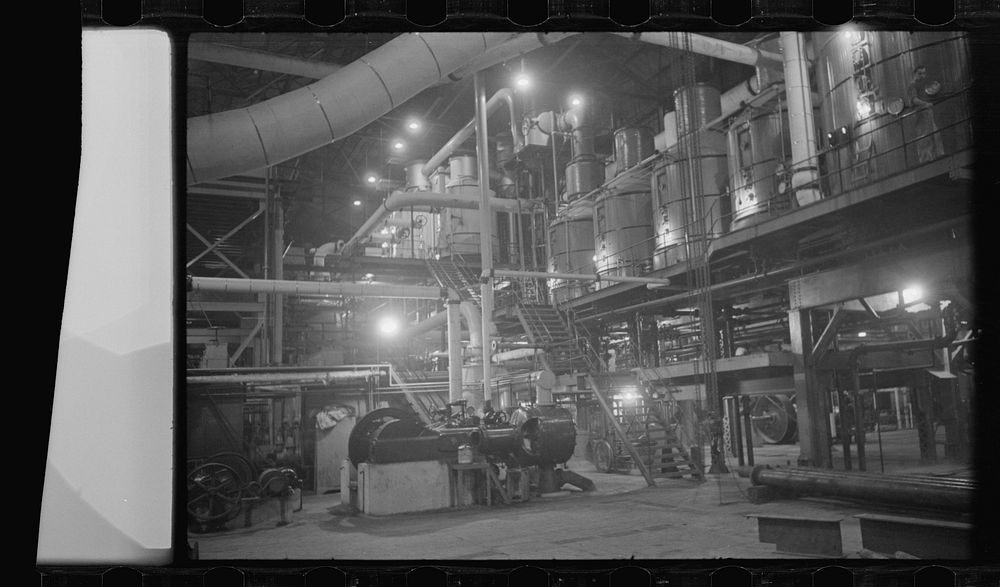 [Untitled photo, possibly related to: Boilers in a sugar refinery near Ponce, Puerto Rico]. Sourced from the Library of…