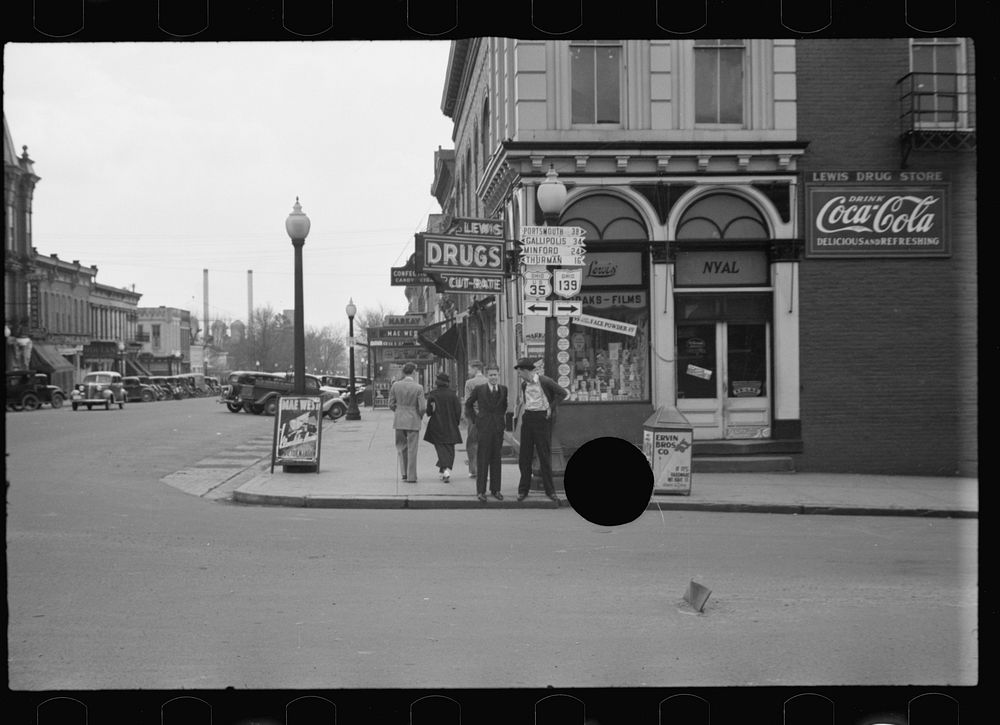 [Untitled photo, possibly related to: Street scene, Saturday afternoon in Jackson, Ohio]. Sourced from the Library of…