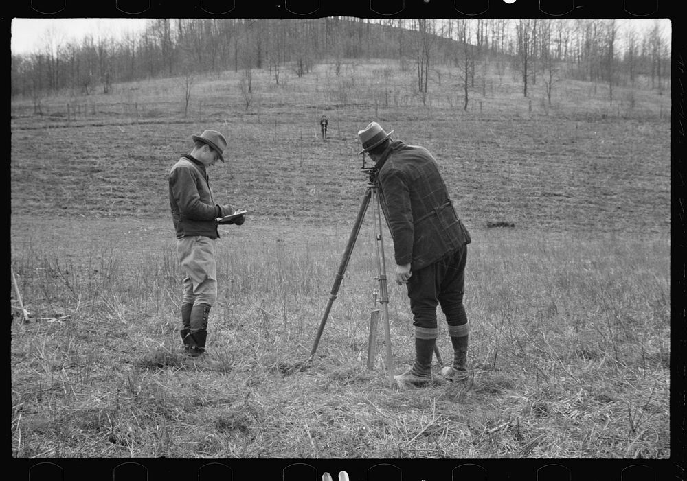 [Untitled photo, possibly related to: Planting trees at Zaleski Forest Project, Vinton County, Ohio]. Sourced from the…